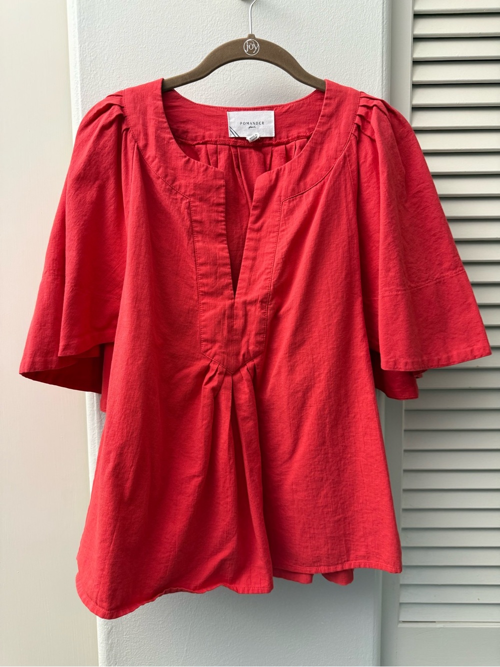 Tuckernuck Pomander Place-Red Puff Sleeve Tunic